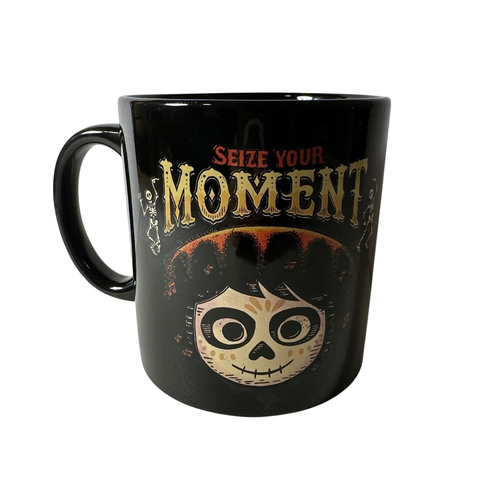 Disney Pixar Coco Mug Miguel Mama Imelda Seize Your Moment Black Ceramic Zrike